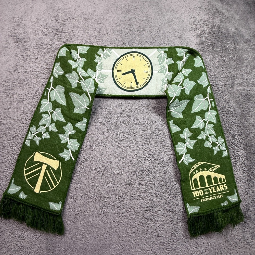 Portland Timbers Annual Member Leaf Clock Green Scarf MLS Soccer Football PDX